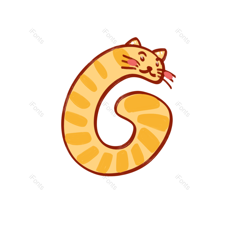 艺术字图片,字母元素,英文PNG,可爱动物免抠素材